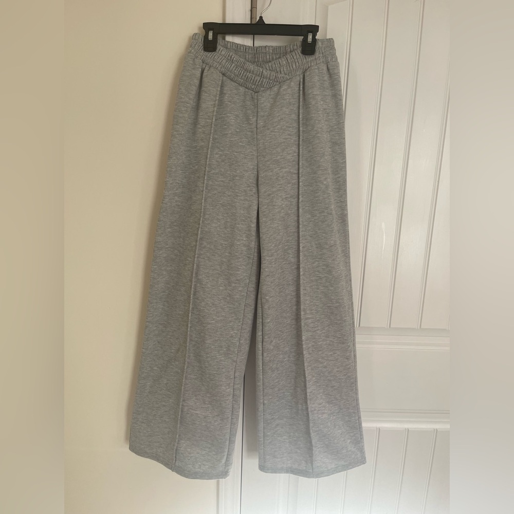 Gray Wide-Leg Pants